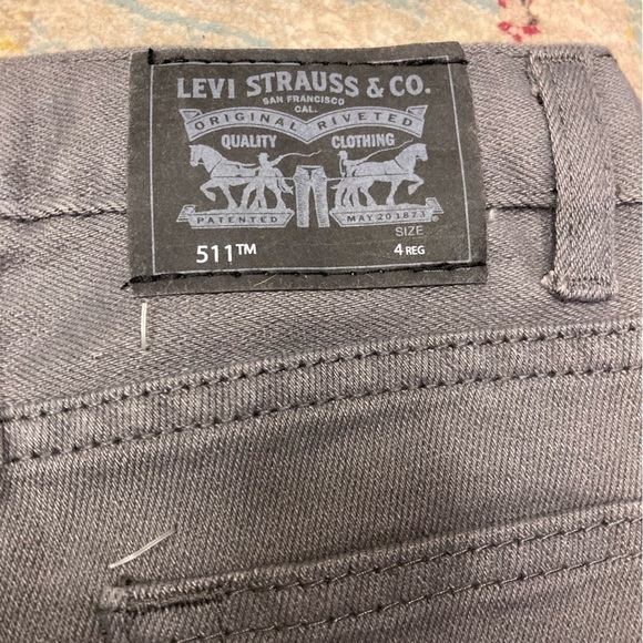 NWT Boys Levi’s 511 Slim Grey Jeans Size 3-4 Years - Picture 3 of 10